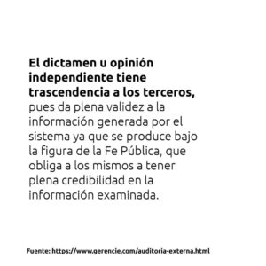 ¿Que es el dictamen externo independiente?